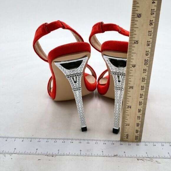 Red Open Toe Slingback Sandals High Heel Stiletto Pumps Office Lady Dress Shoes - Picture 4 of 6